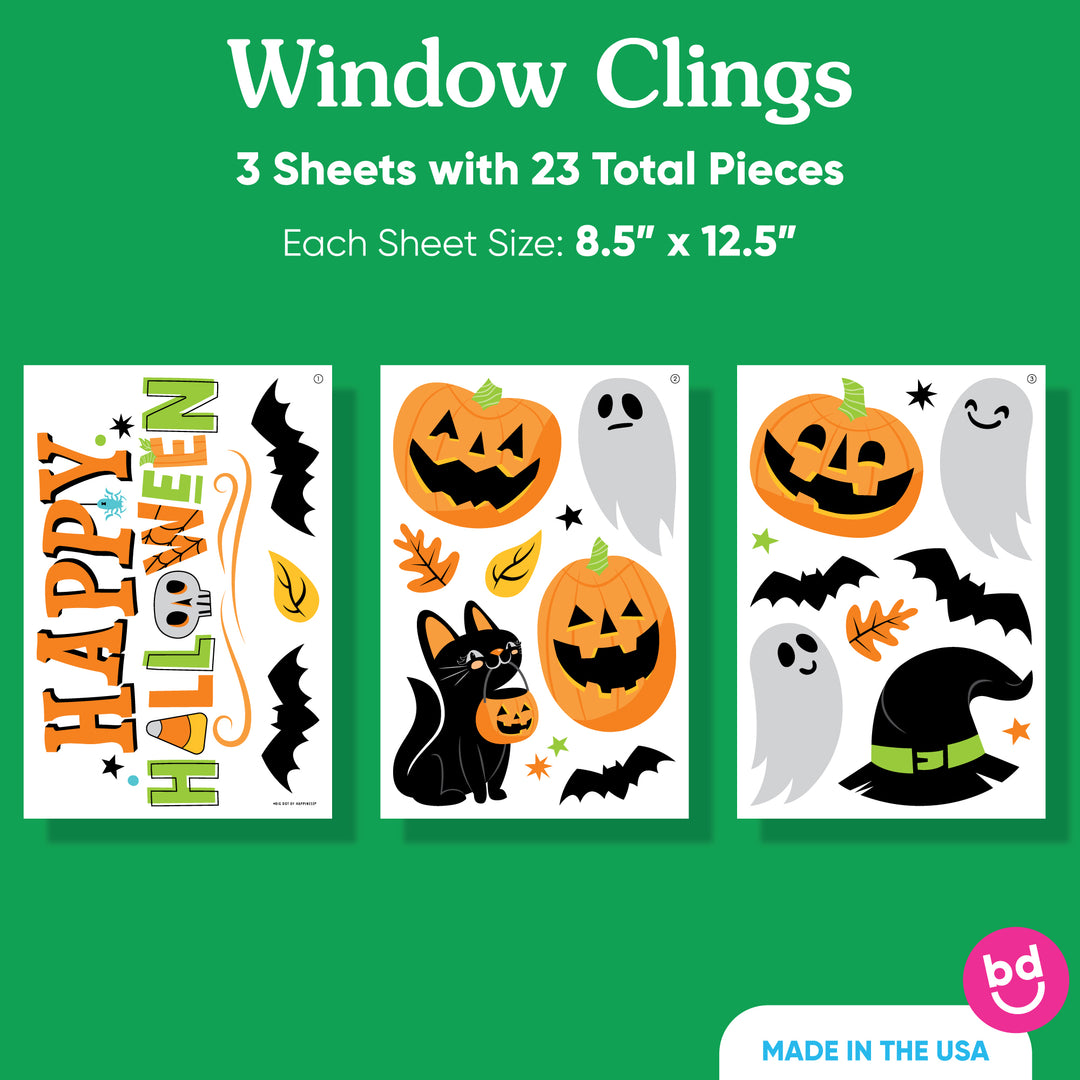 Jack-O’-Lantern Halloween Window Clings
