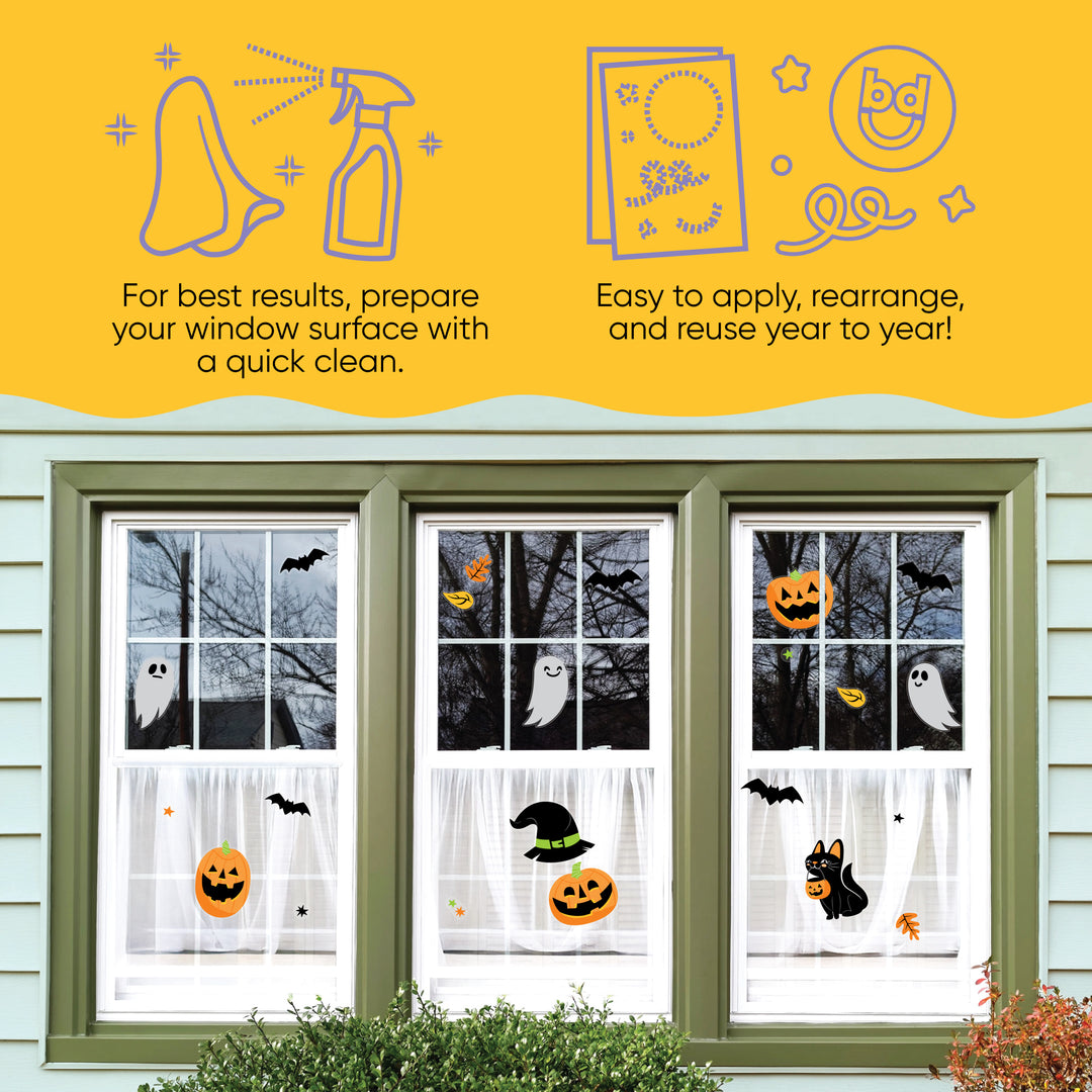 Jack-O’-Lantern Halloween Window Clings