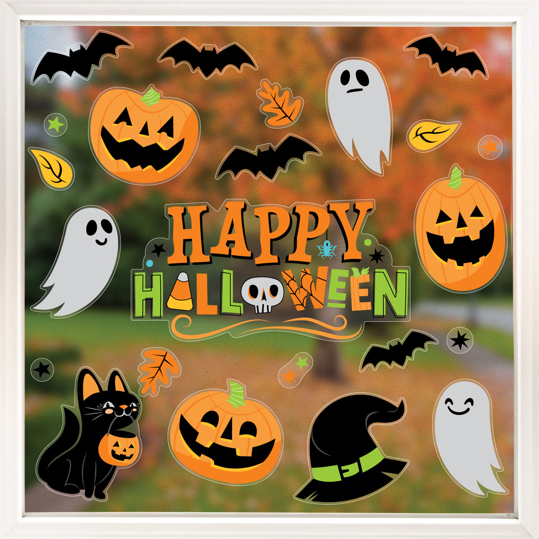 Jack-O’-Lantern Halloween Window Clings