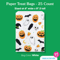 Paper Treat Bags - Jack O Lantern - 25 Ct