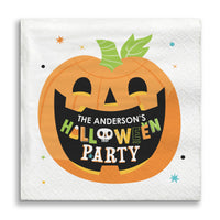 Custom Text Napkins - Jack O Lantern - 24 Ct