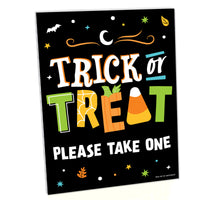 Kids Halloween Trick Or Treat Sign