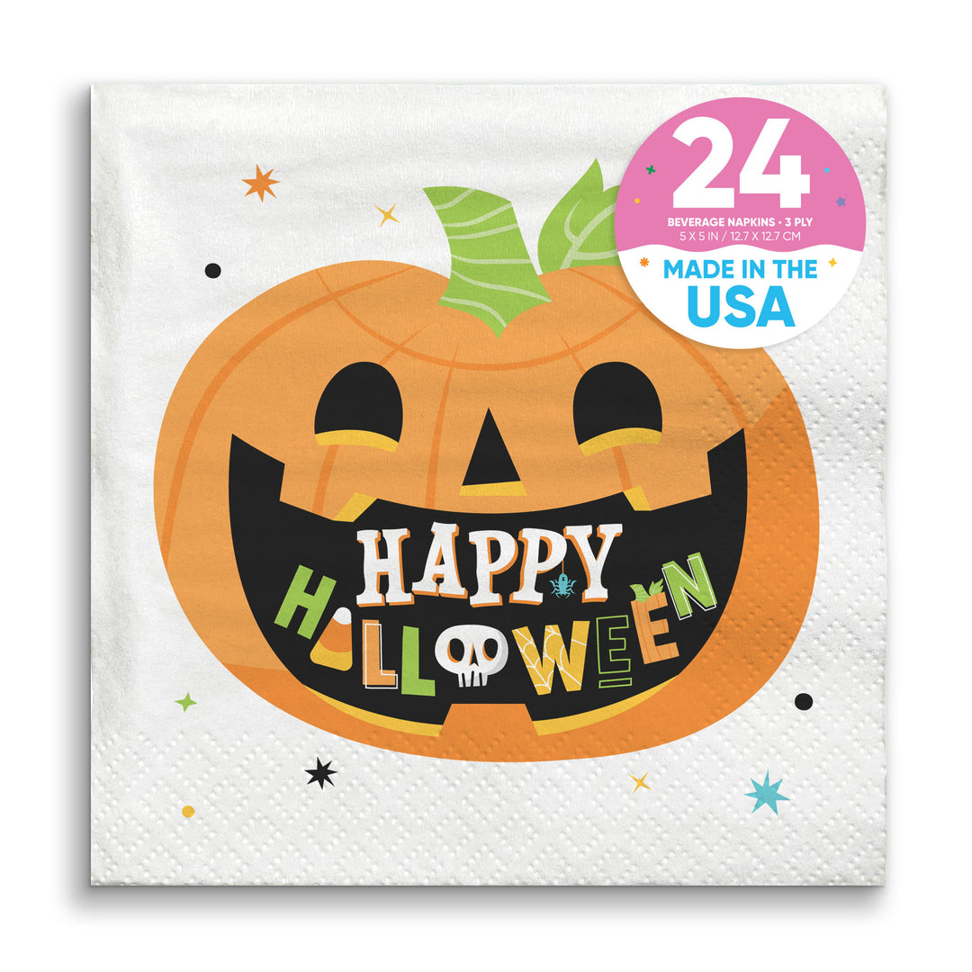 Napkins - Jack O Lantern - 24 Ct