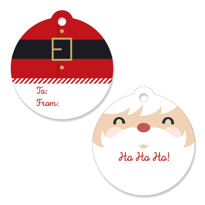 Jolly Santa Claus - Christmas Party Favor Gift Tags (Set of 20)