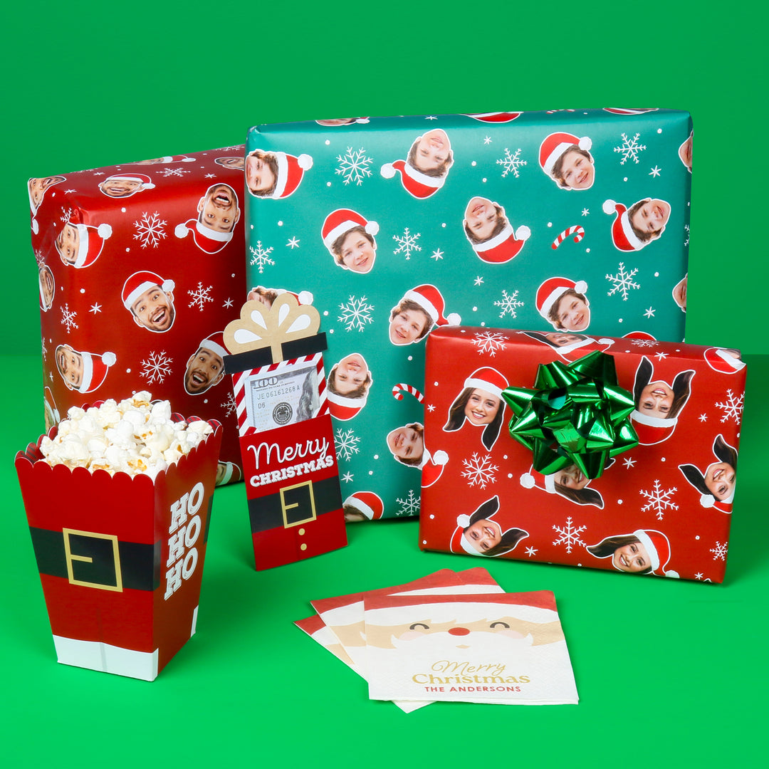 Jolly Santa Claus - Christmas Party Money and Gift Card Sleeves - Nifty Gifty Card Holders - Set of 8