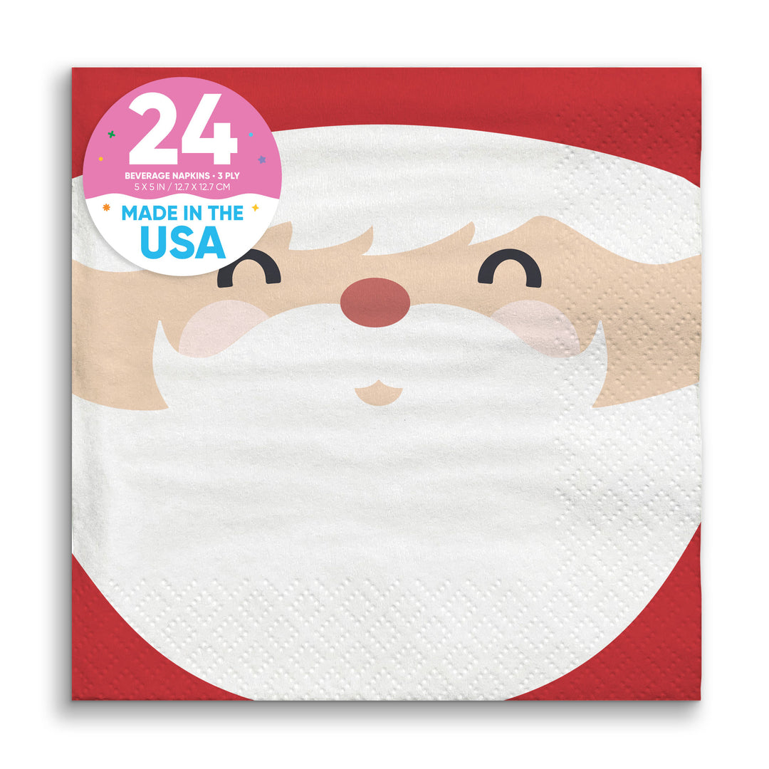 Napkins - Jolly Santa Claus - 24 Ct