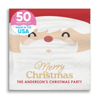 Custom Text Napkins -  Jolly Santa