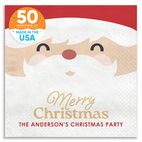 Custom Text Napkins -  Jolly Santa