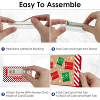 Jolly Santa Claus - DIY Assorted Christmas Party Cash Holder Gift - Funny Money Cards - Set of 6