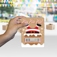 Jolly Santa Claus - DIY Assorted Christmas Party Cash Holder Gift - Funny Money Cards - Set of 6