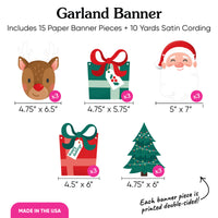 Jolly Santa Garland Banner - 15 Pc