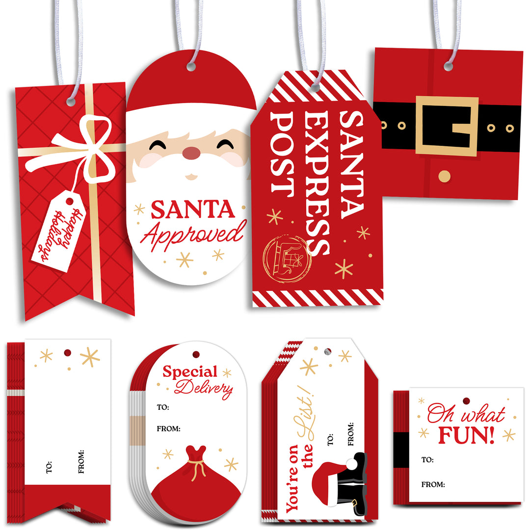 Jolly Santa Claus Gift Tags - 24 Ct