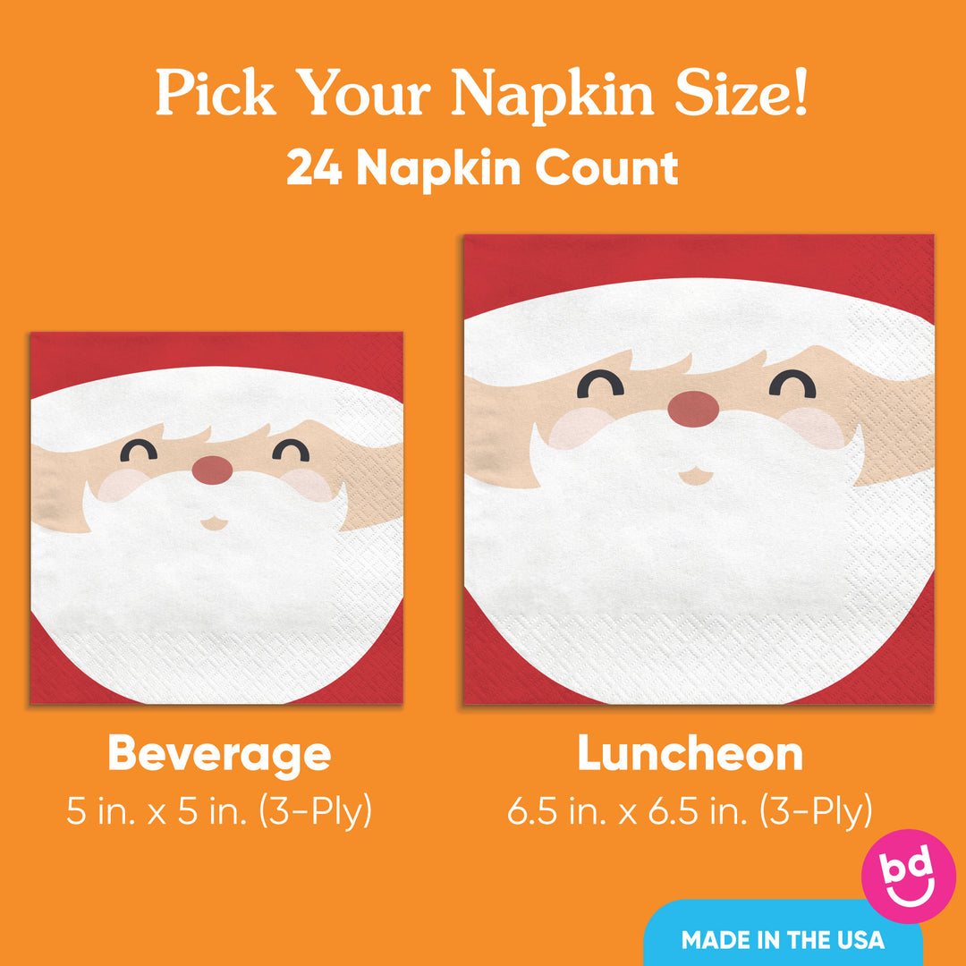 Napkins - Jolly Santa Claus - 24 Ct