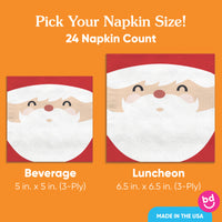 Napkins - Jolly Santa Claus - 24 Ct