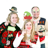 Christmas Party - Photo Booth Props Kit - 20 Count