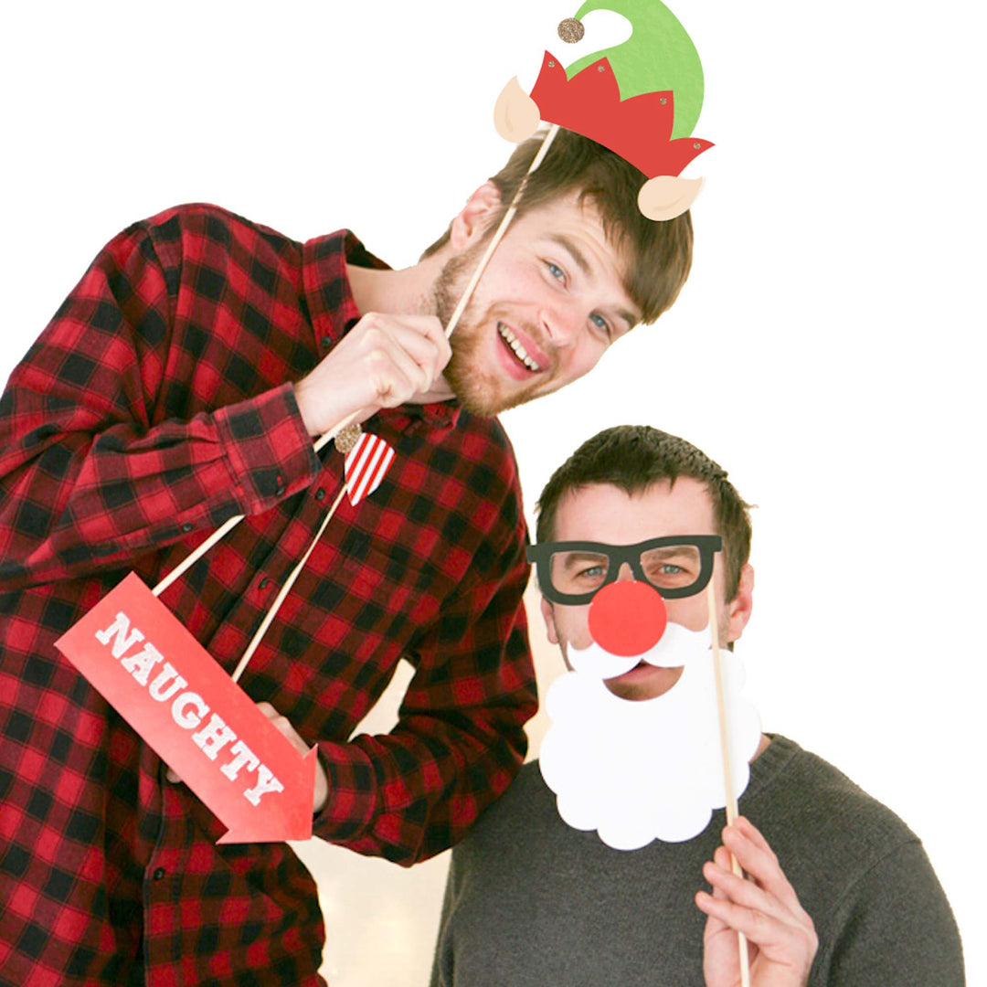 Christmas Party - Photo Booth Props Kit - 20 Count