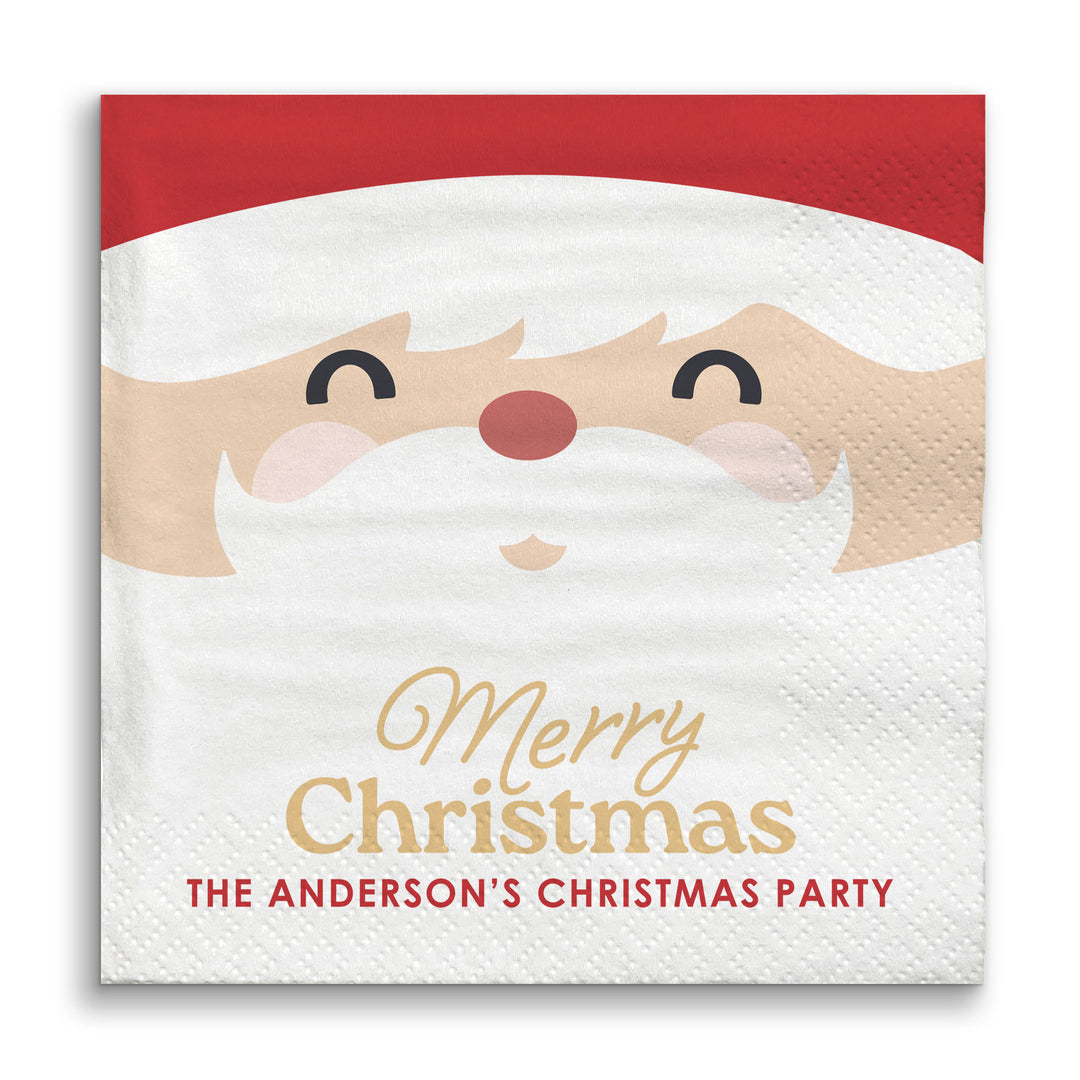 Custom Text Napkins -  Jolly Santa