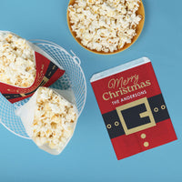 Custom Text Paper Treat Bags - Jolly Santa - 25 Ct