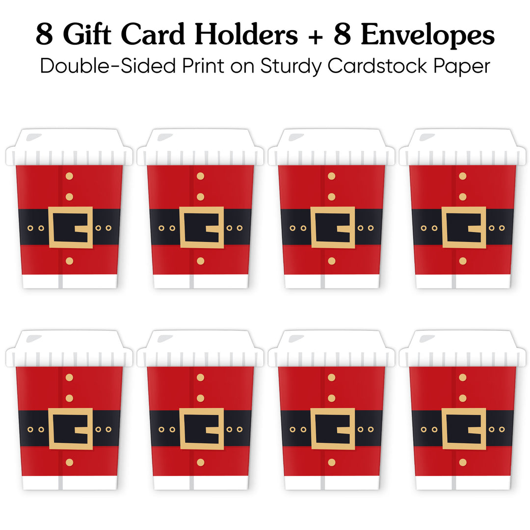Jolly Santa Claus Nifty Gifty Card Holders - 8 Ct