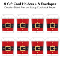 Jolly Santa Claus Nifty Gifty Card Holders - 8 Ct