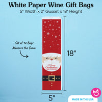 Custom Text Wine Bags - Jolly Santa