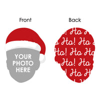 Custom Photo Jolly Santa Claus - Christmas Party DIY Shaped Fun Face Cut-Outs - 24 Count