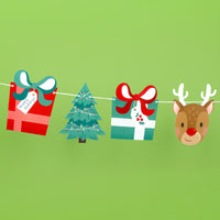 Jolly Santa Garland Banner - 15 Pc