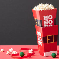 Jolly Santa Claus - Christmas Party Favor Popcorn Treat Boxes - Set of 12