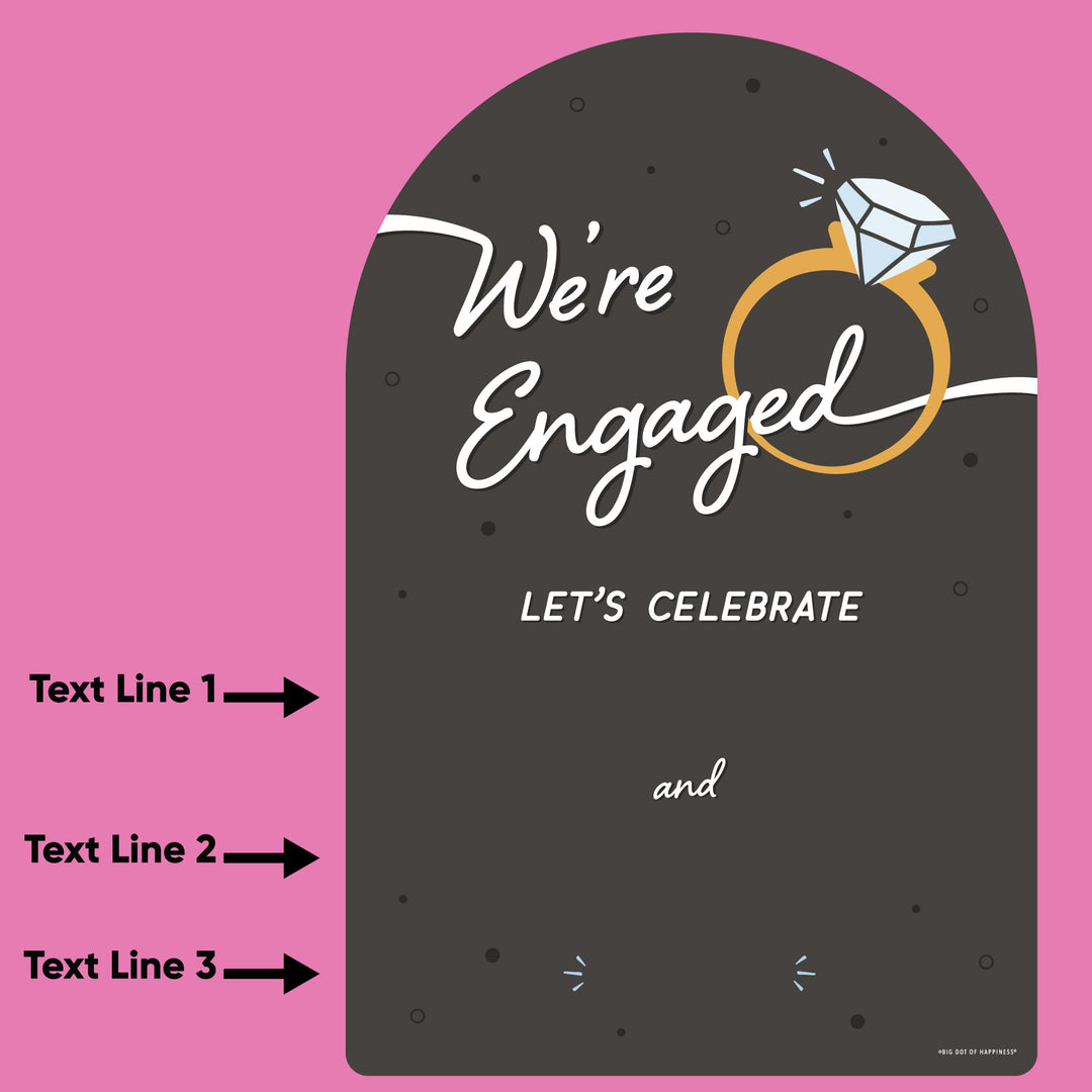 Personalized Text Just Engaged Welcome Sign (Select Your Size)