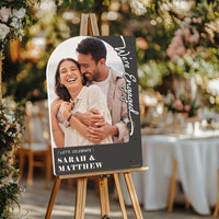 Custom Photo Just Engaged Welcome Sign