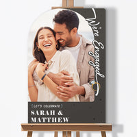Custom Photo Just Engaged Welcome Sign