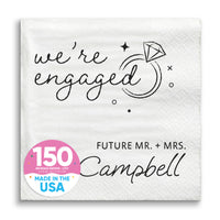 Custom Text - We're Engaged Napkins