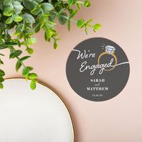 Custom Text Coasters - Just Engaged