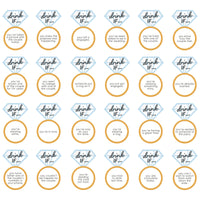 Drink If Game - Just Engaged - Black and White - Engagement Party Game - 24 Count