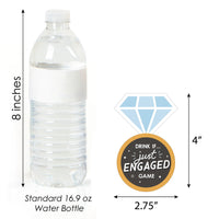 Drink If Game - Just Engaged - Black and White - Engagement Party Game - 24 Count