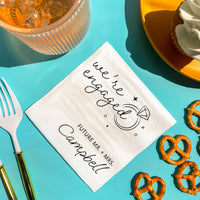Custom Text - We're Engaged Napkins