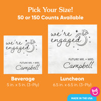 Custom Text - We're Engaged Napkins