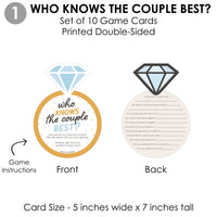 Just Engaged - Black and White - 4 Engagement Party Games - 10 Cards Each - Gamerific Bundle