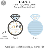 Just Engaged - Black and White - 4 Engagement Party Games - 10 Cards Each - Gamerific Bundle