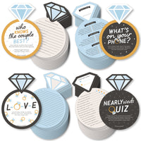 Just Engaged - Black and White - 4 Engagement Party Games - 10 Cards Each - Gamerific Bundle