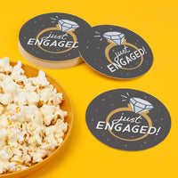 Drink Coasters - Just Engaged- 25 Ct