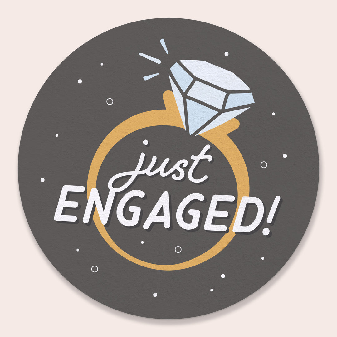 Drink Coasters - Just Engaged- 25 Ct