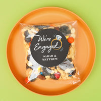Custom Text Stickers & Clear Cookie Bags -  Just Engaged