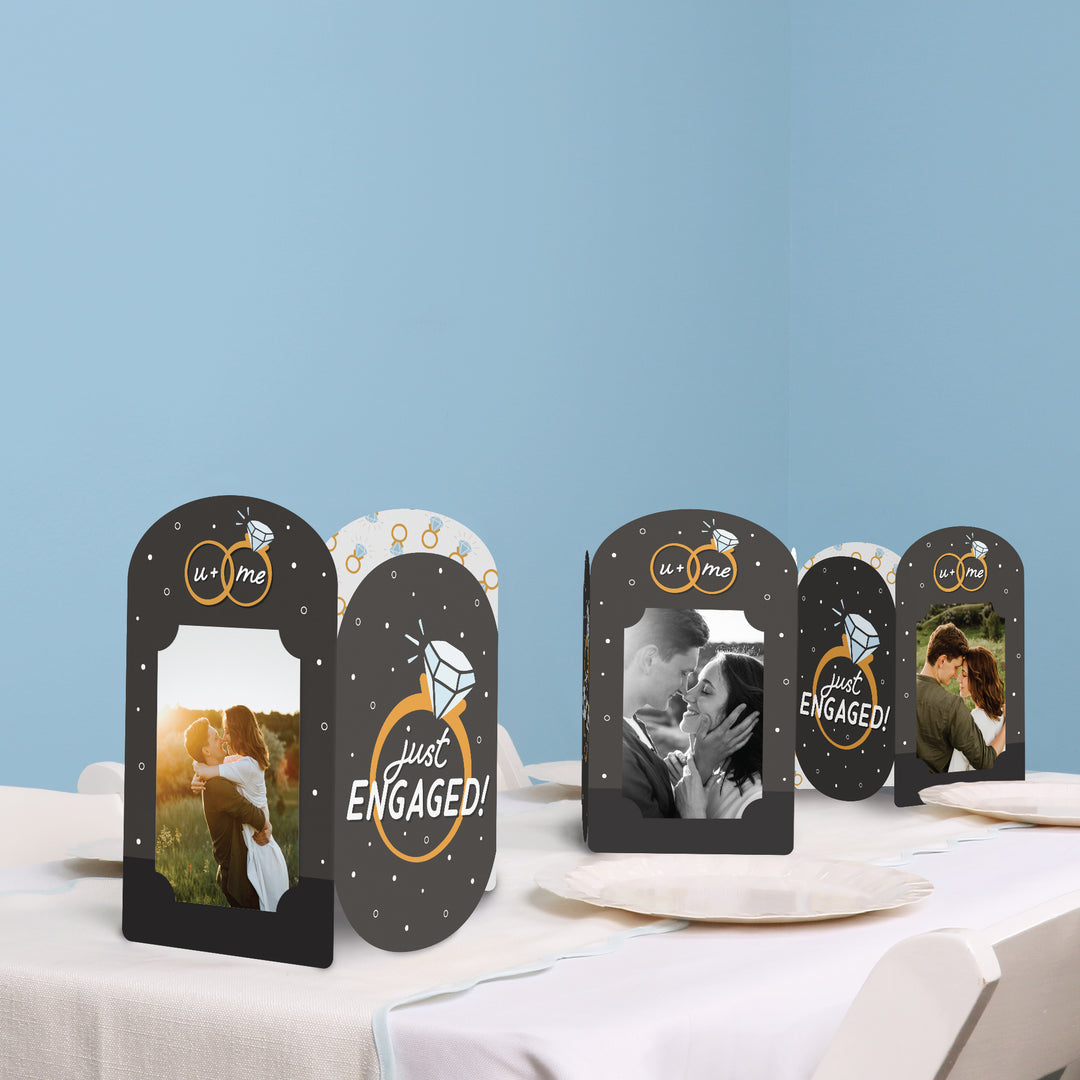 Just Engaged Photo Centerpieces - 8 Ct