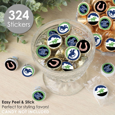 Kentucky Horse Derby - Horse Race Party Small Round Candy Stickers - Party Favor Labels - 324 Count