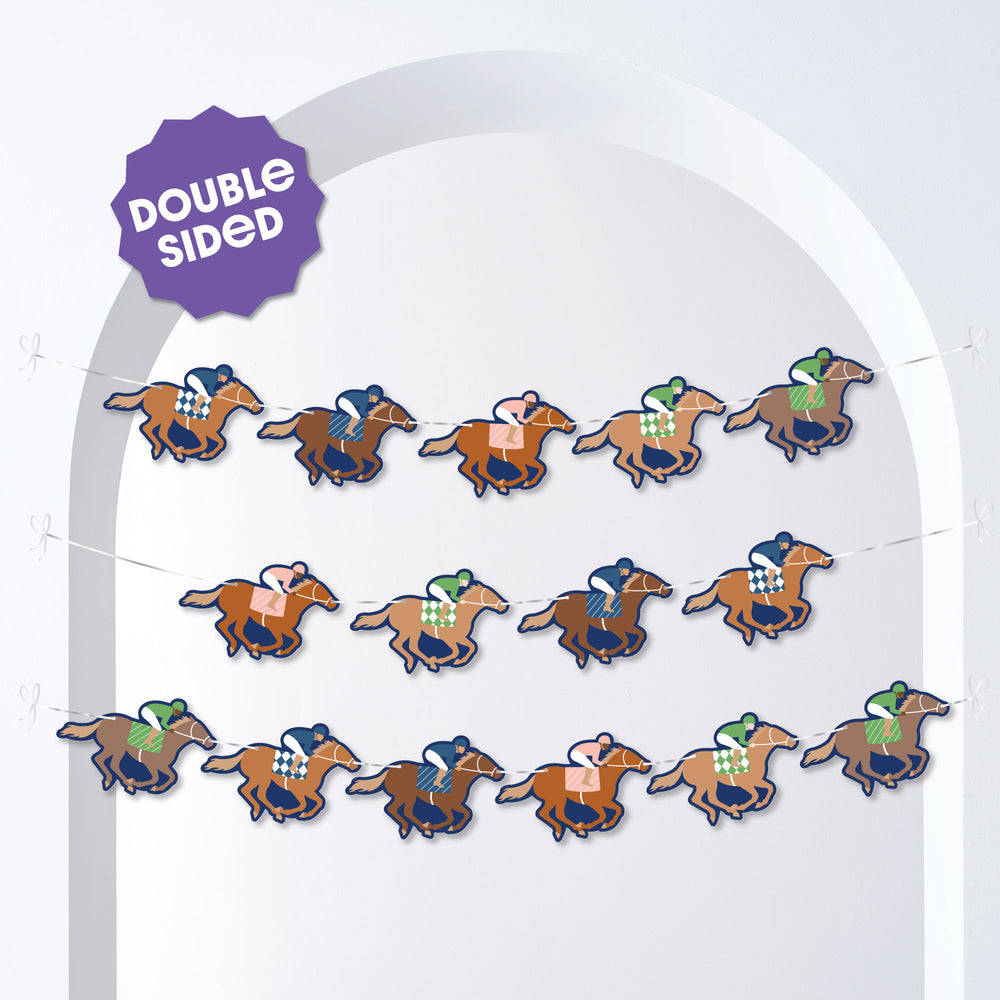 Kentucky Horse Derby Garland Banner - 15 Pc