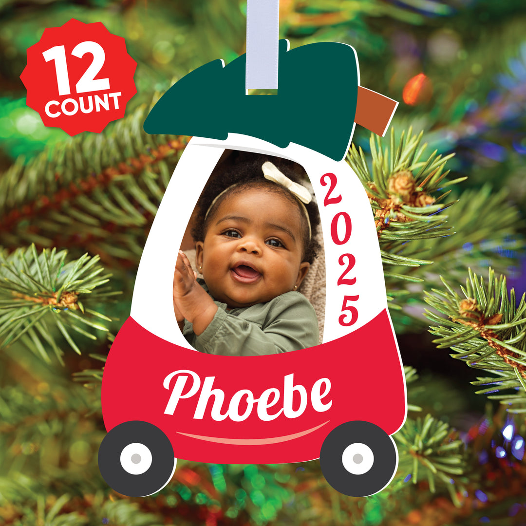 Custom Photo Kids Christmas Tree Car Tree Ornaments - 12 Ct