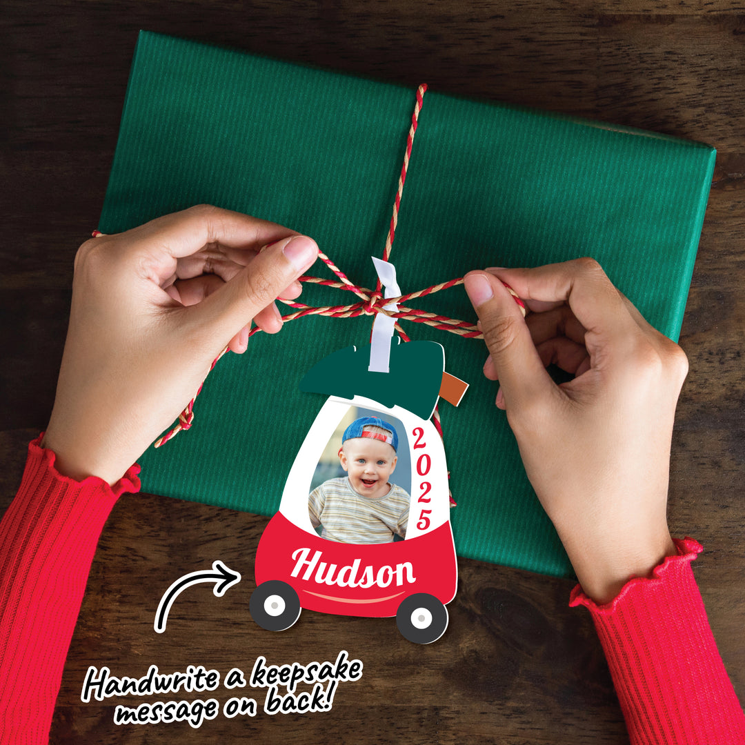 Custom Photo Kids Christmas Tree Car Tree Ornaments - 12 Ct