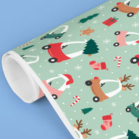 Kids Christmas Tree Car - Wrapping Paper