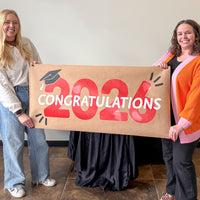 Red 2026 Grad Kraft Banner
